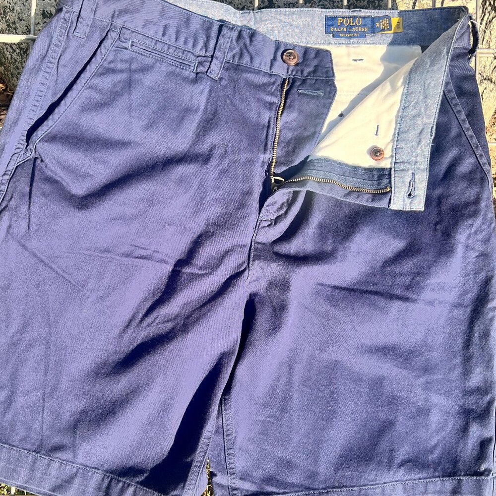 Polo Ralph Lauren Men’s Relaxed Fit Twill Shorts – Navy – Size 34 – 100% Cotton